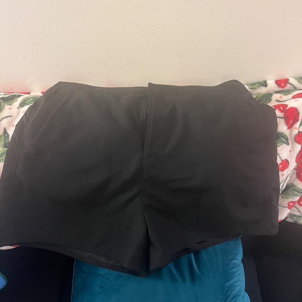 Black beach shorts